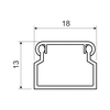 Vezetékcsatorna műanyag 17.7mm x 13.7mm x 2000mm barna LV KOPOS